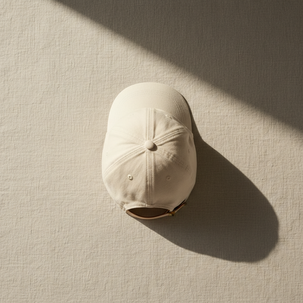 Cap — unwashed Japanese canvas with vegetable-tanned strap.